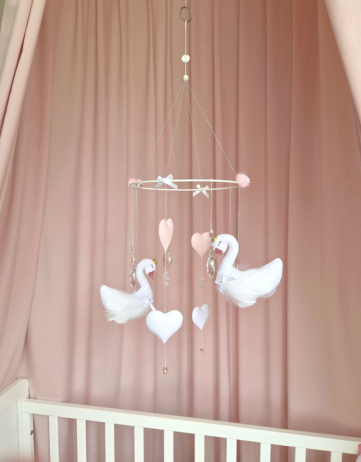 Feathered Swan Dreams - Baby Mobile