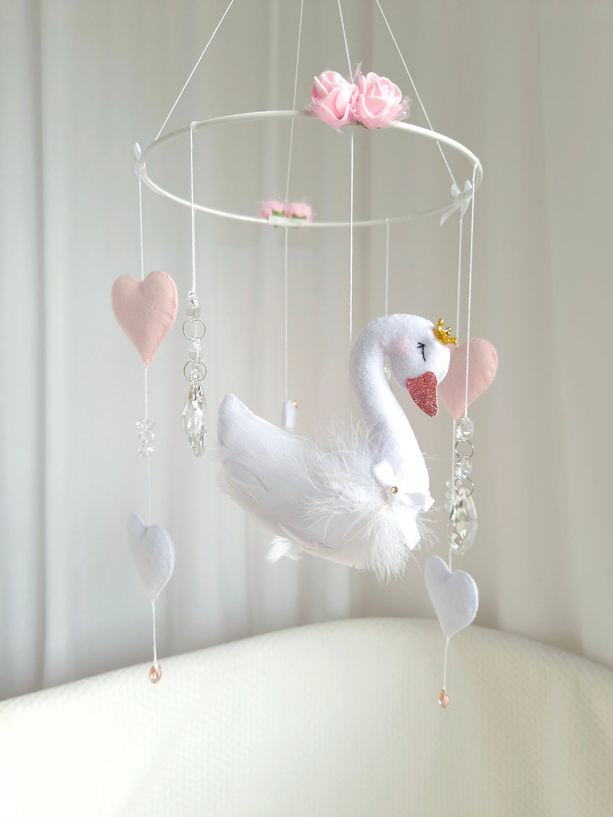 Feathered Swan Dreams - Baby Mobile