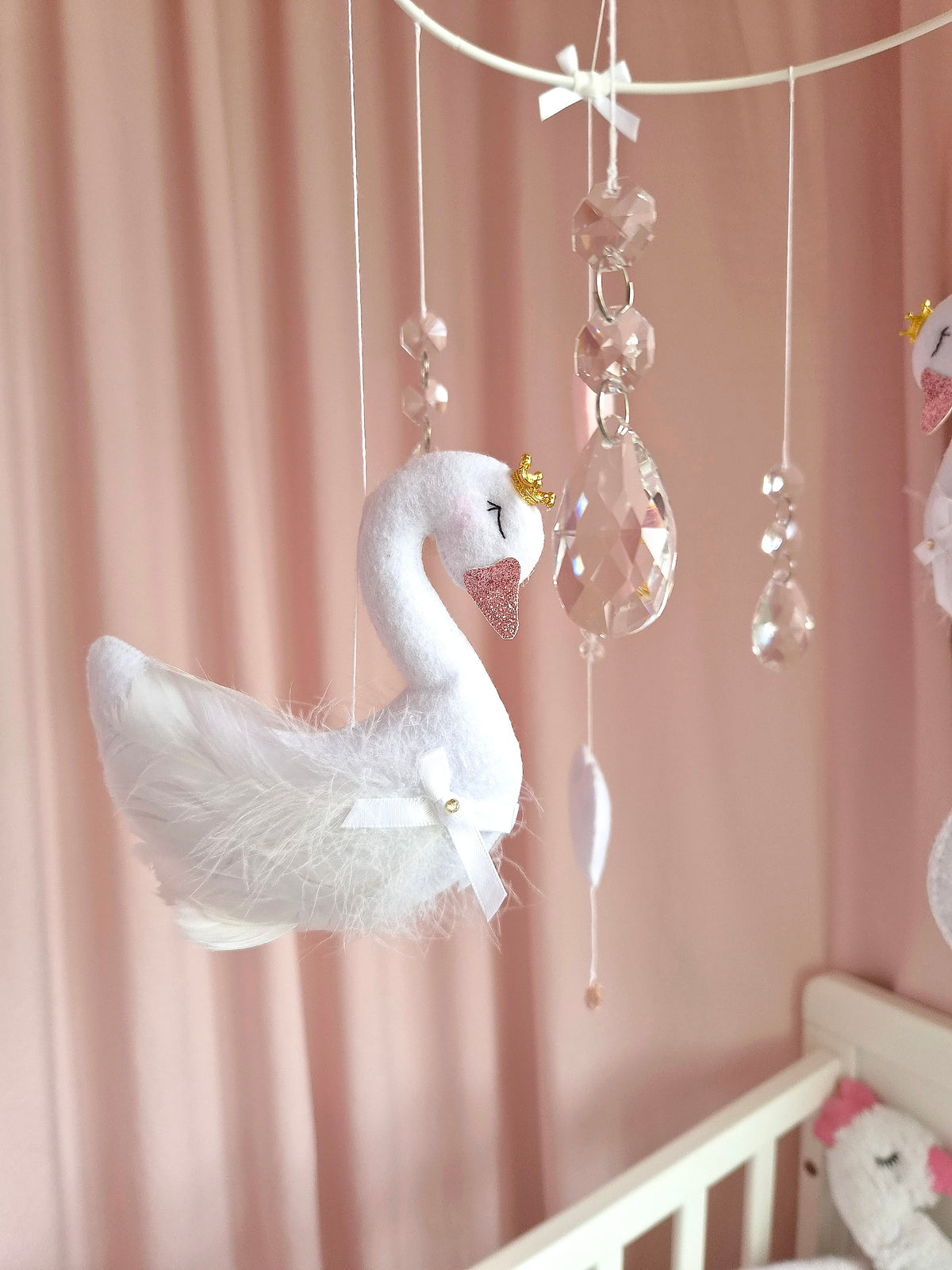 Feathered Swan Dreams - Baby Mobile