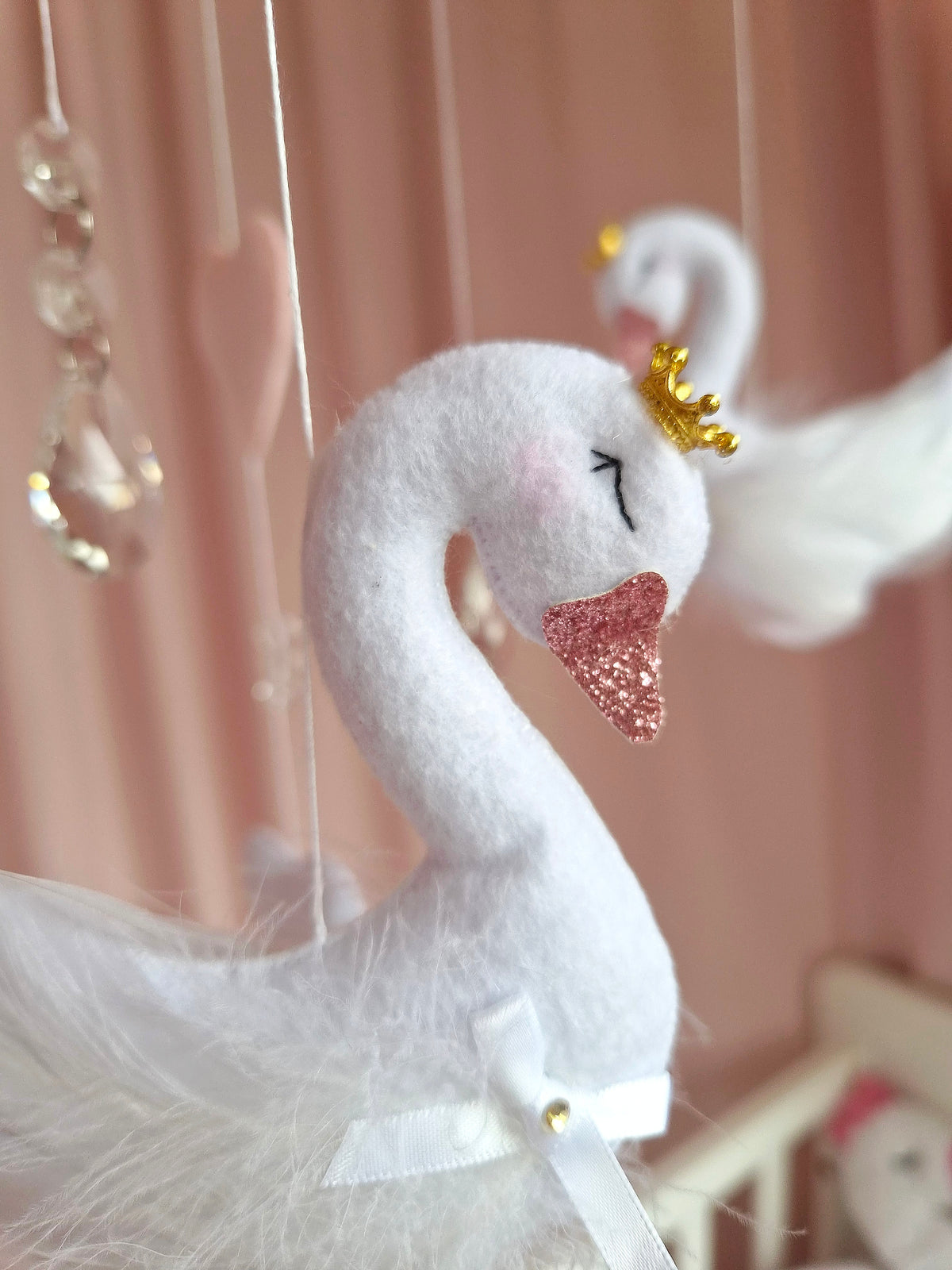 Feathered Swan Dreams - Baby Mobile
