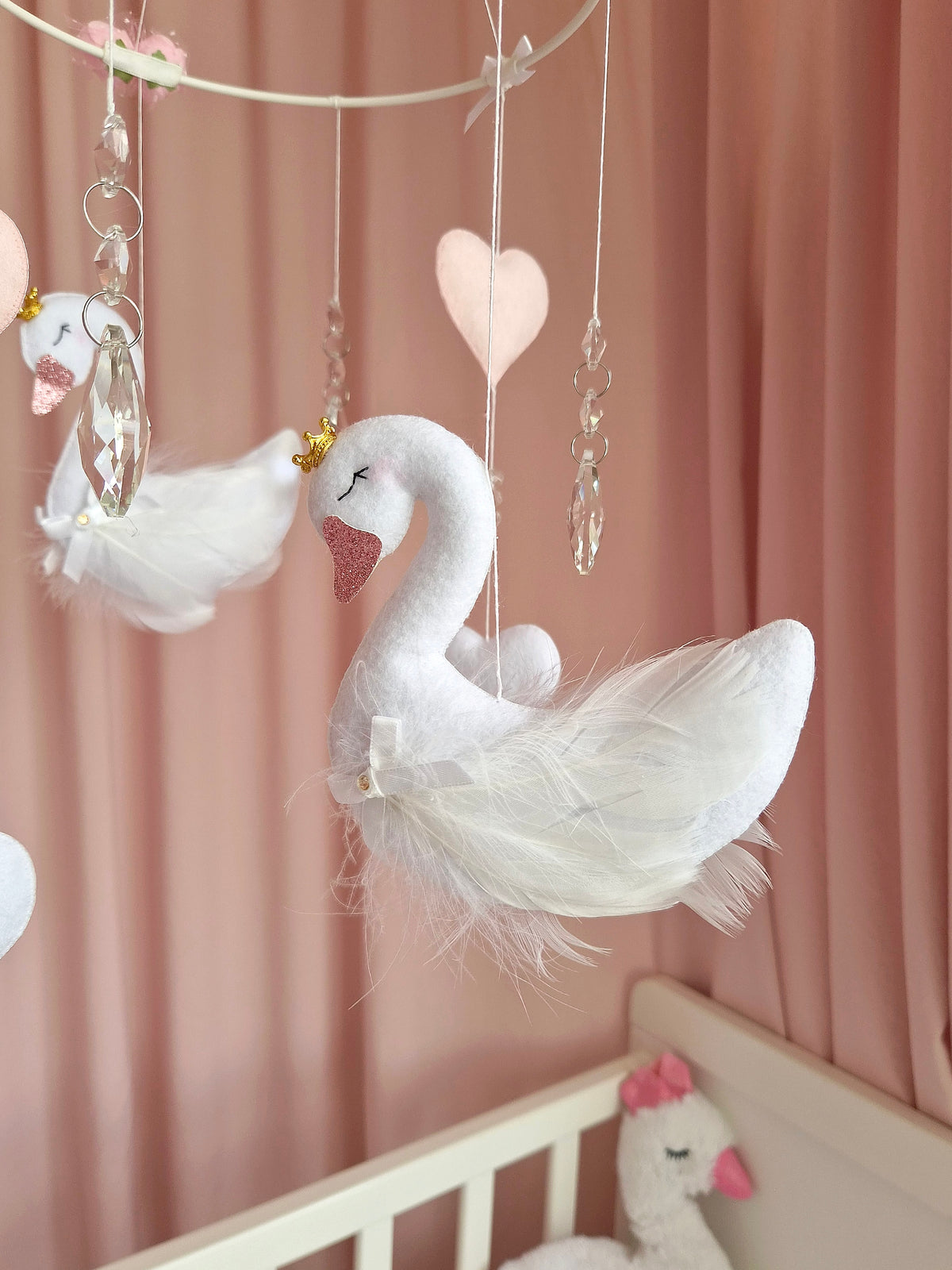 Feathered Swan Dreams - Baby Mobile