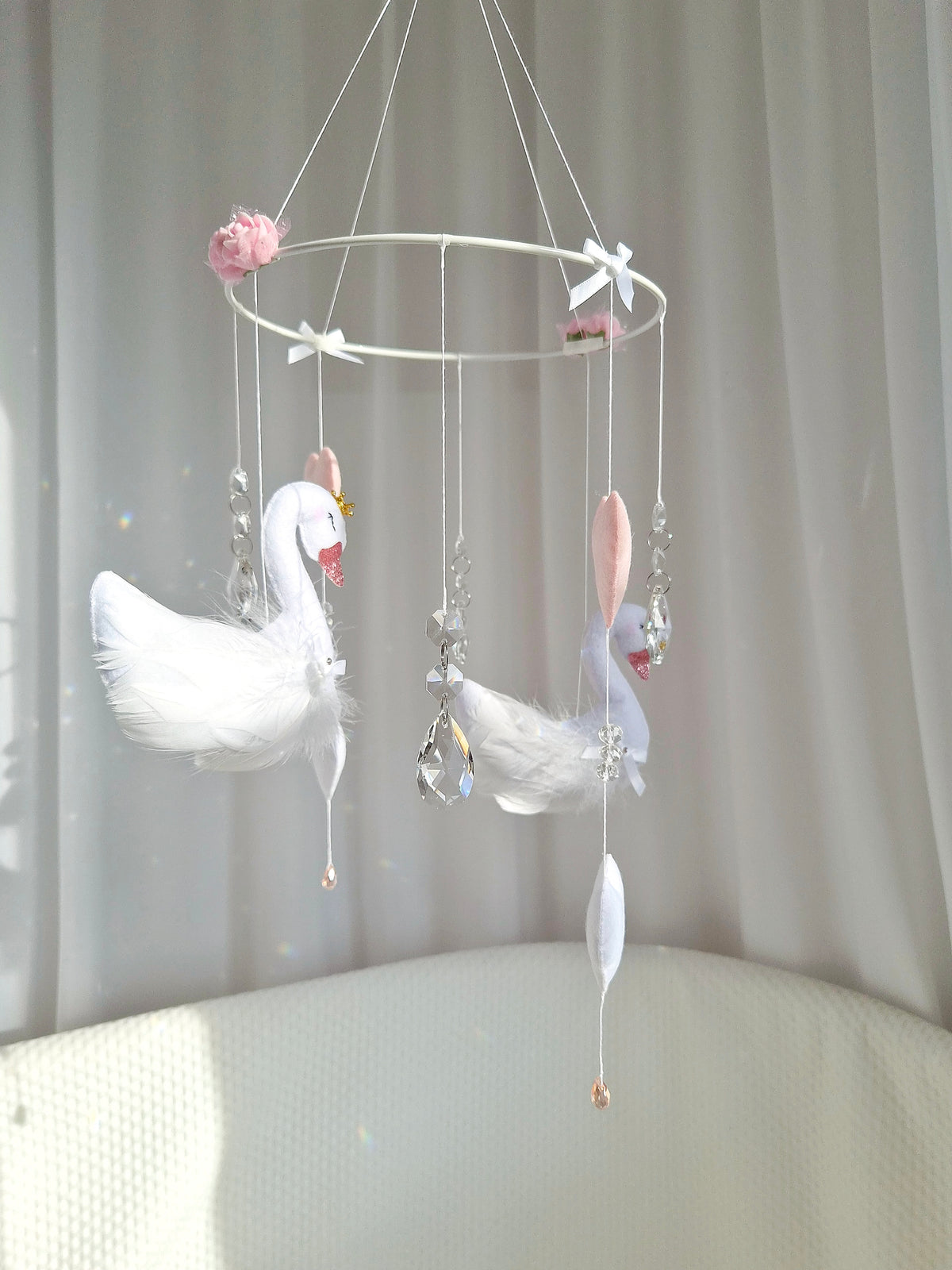 Feathered Swan Dreams - Baby Mobile