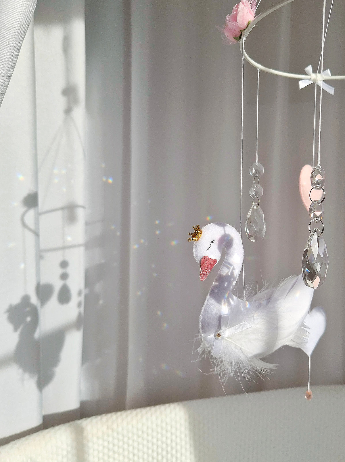 Feathered Swan Dreams - Baby Mobile